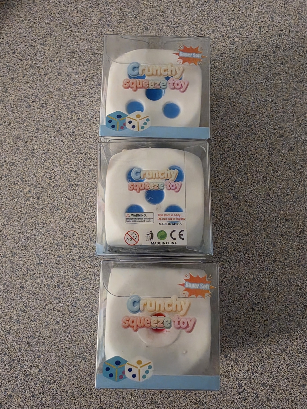 Crunchy Squeeze Dice Set Of 3